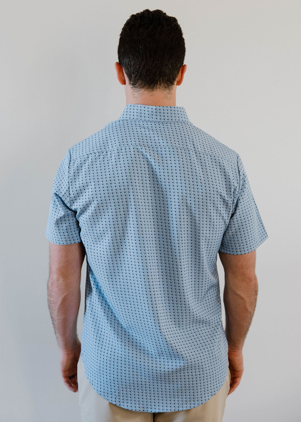 JD Buck Lt Blue Dual Dot Short Sleeve Shirt