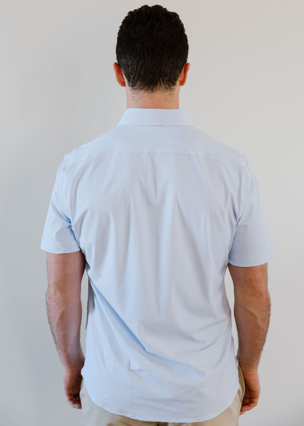 JD Buck Blue Mini Check Short Sleeve Shirt