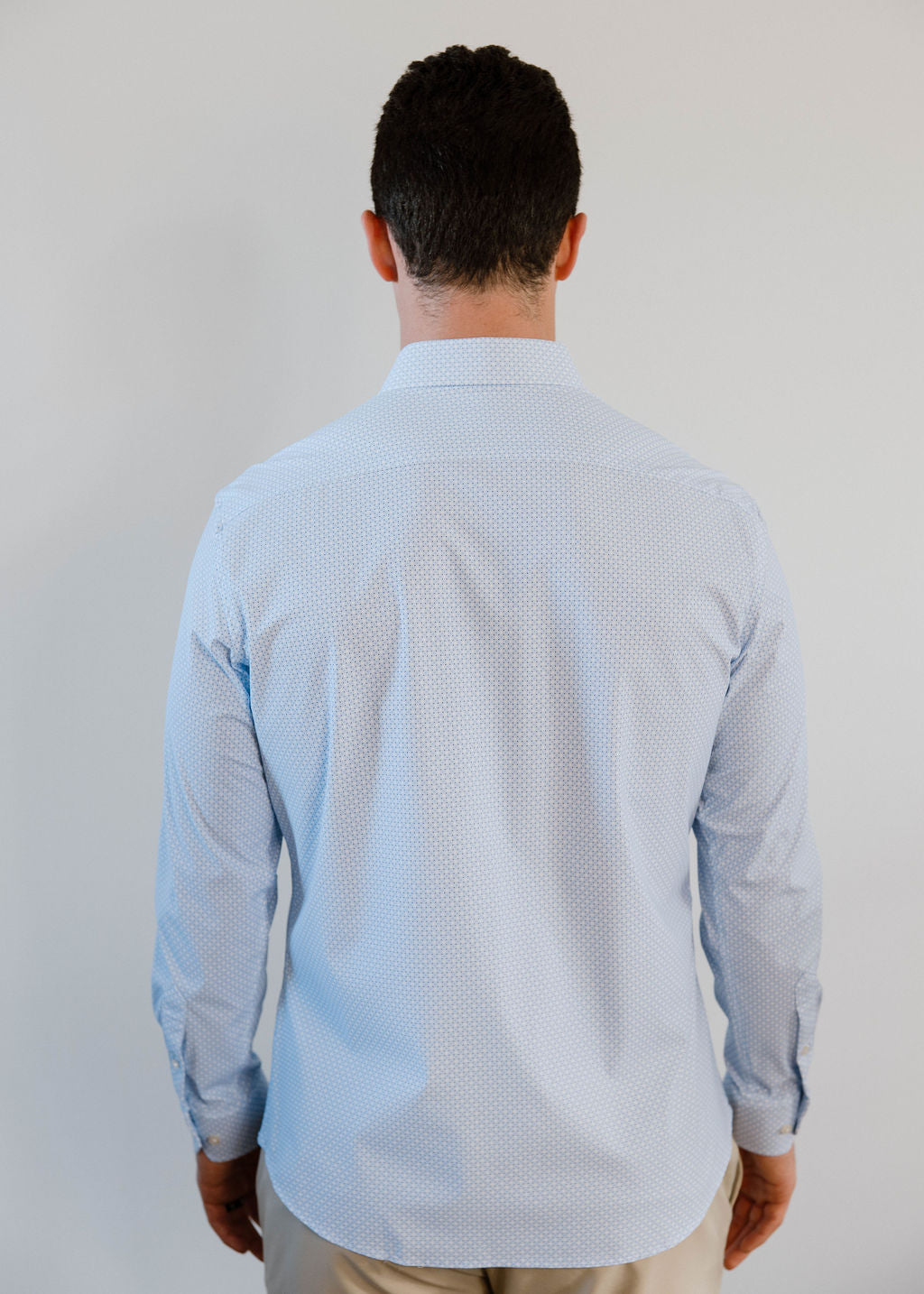 JD Buck White Diamond Dot No Tuck Long Sleeve Shirt