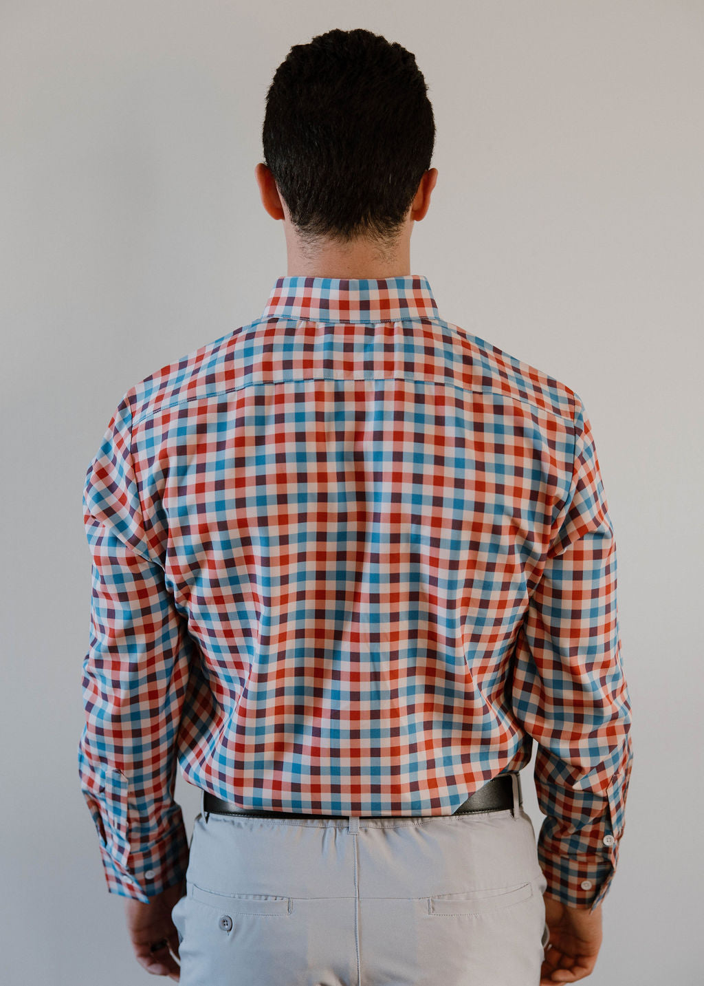JD Buck Blue Crimson Plaid Long Sleeve Shirt