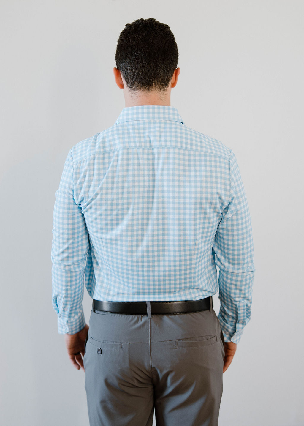 JD Buck Sky Blue Gingham Long Sleeve Shirt