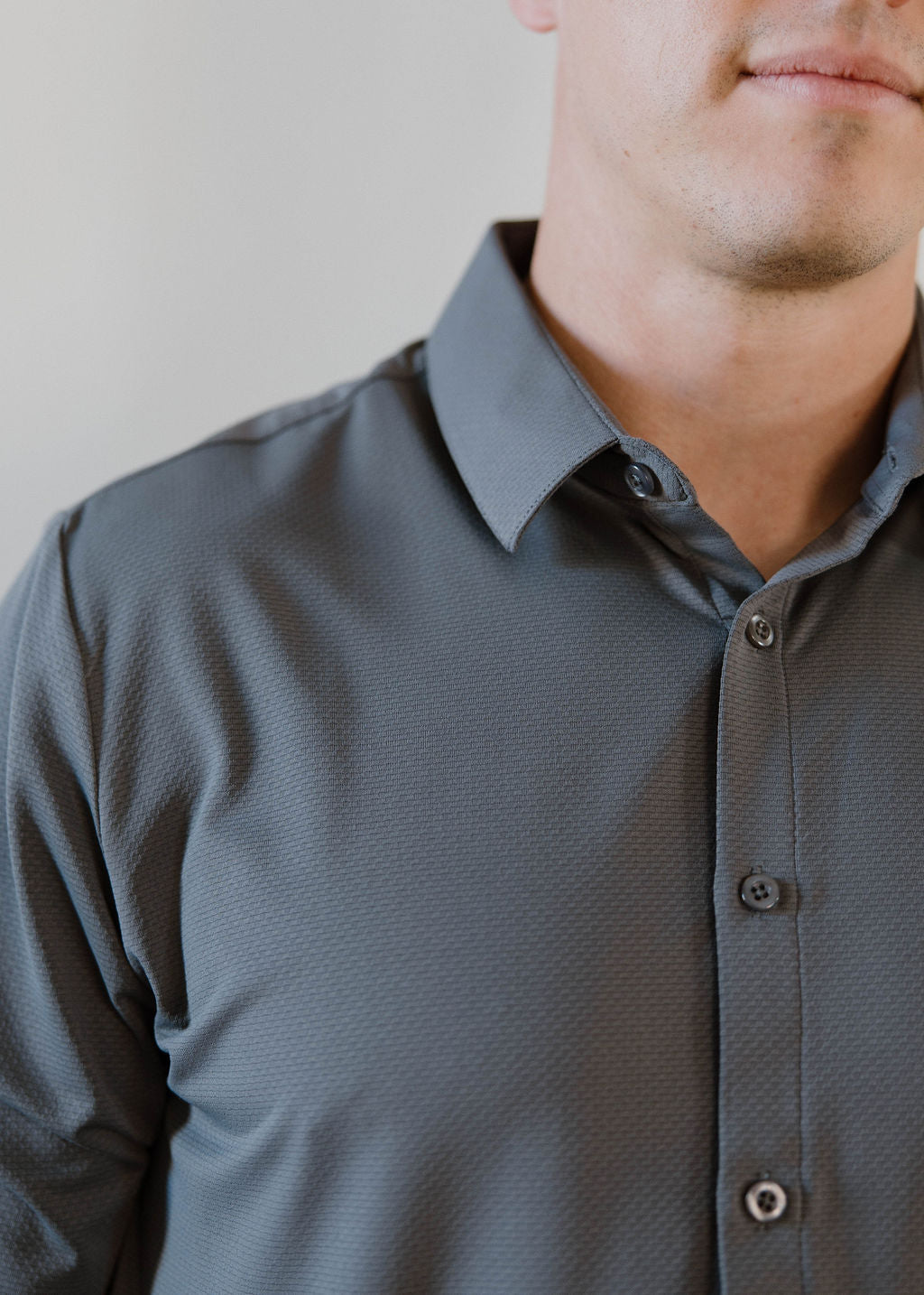 JD Buck Solid Grey Long Sleeve Shirt