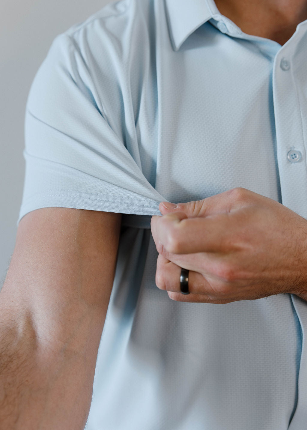 JD Buck Solid Blue Short Sleeve Shirt