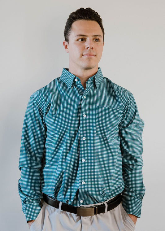 JD Buck Midnight Green Check Long Sleeve Shirt