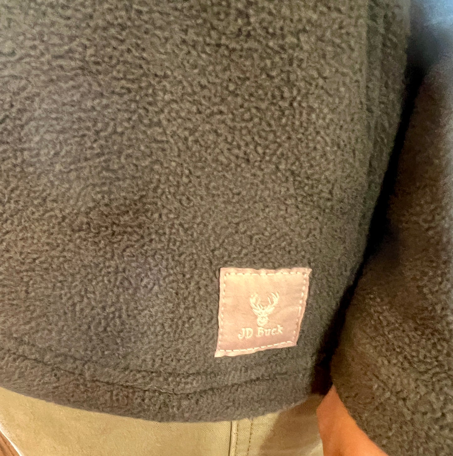 JD Buck Full Zip Shaker Fleece Charcoal