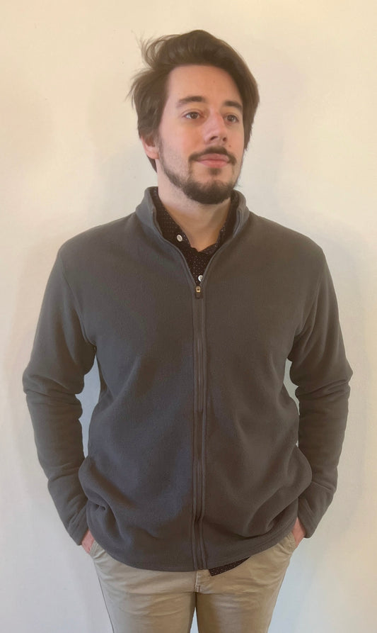 JD Buck Full Zip Shaker Fleece Charcoal