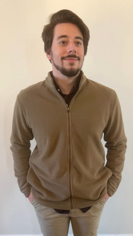 JD Buck Full Zip Shaker Fleece Mushroom