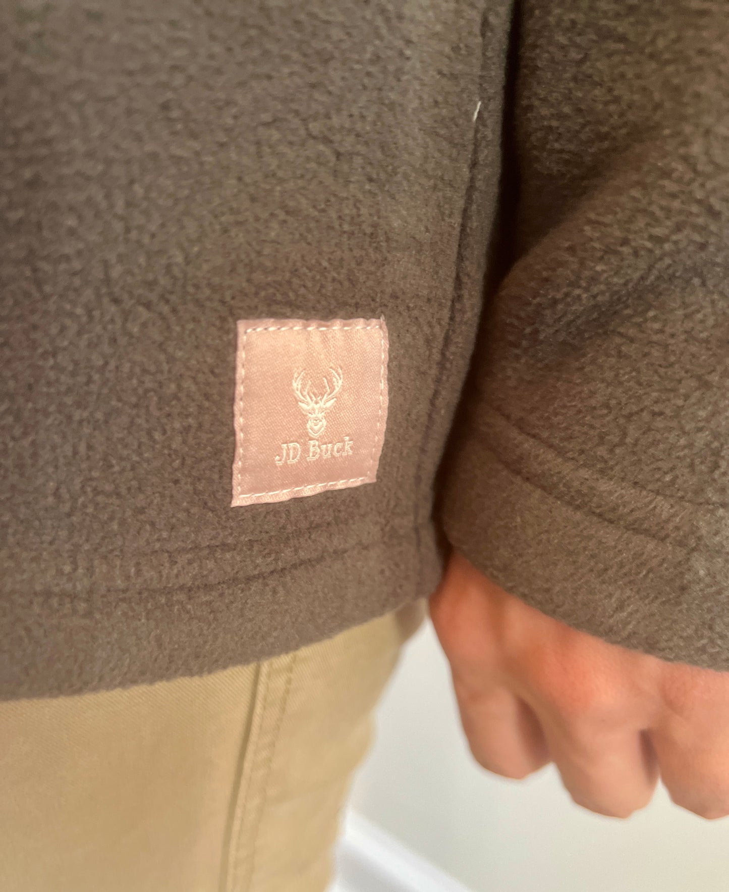 JD Buck 1/4 Zip Shaker Fleece Charcoal