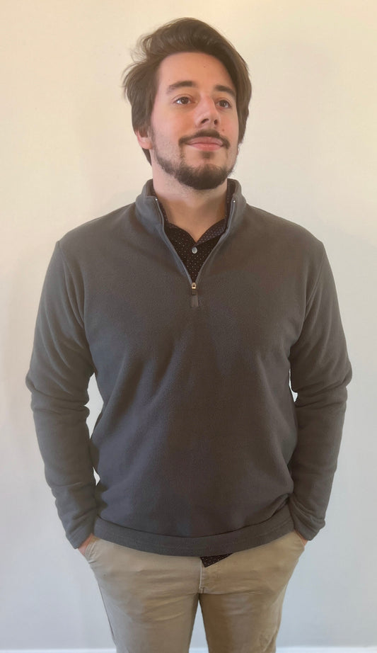JD Buck 1/4 Zip Shaker Fleece Charcoal
