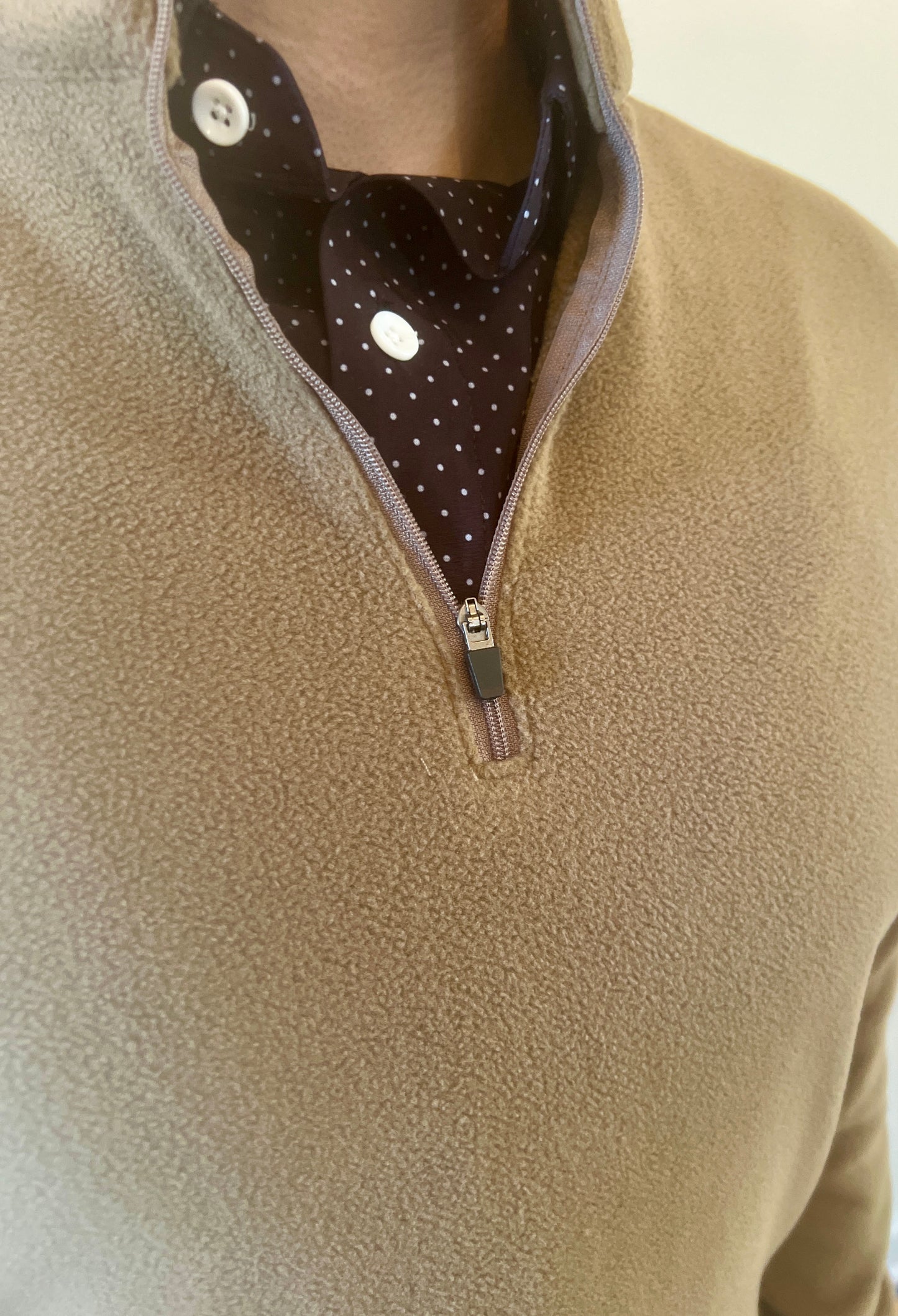 JD Buck 1/4 Zip Shaker Fleece Mushroom