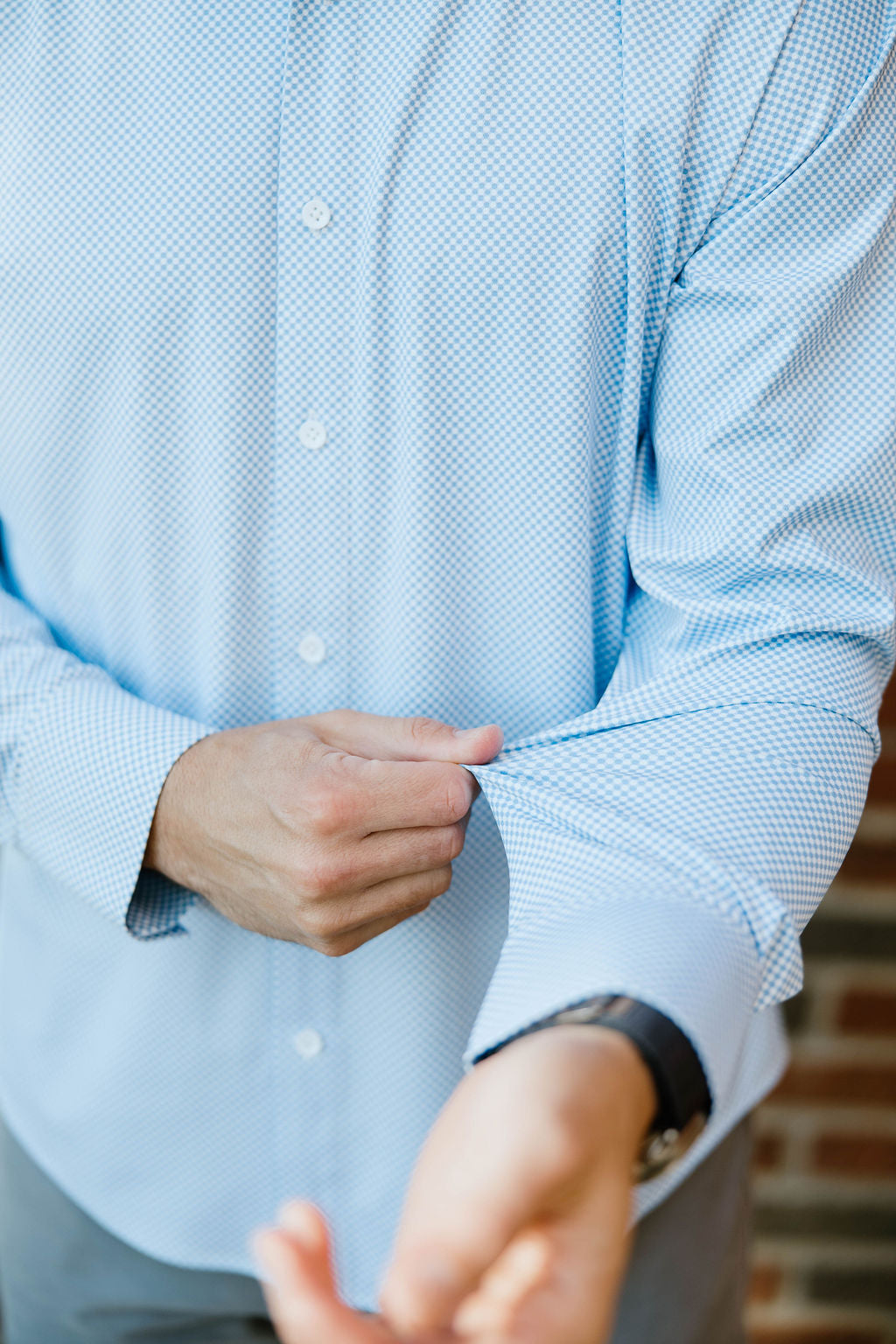 JD Buck Bubbles Blue No Tuck Sleeve Shirt