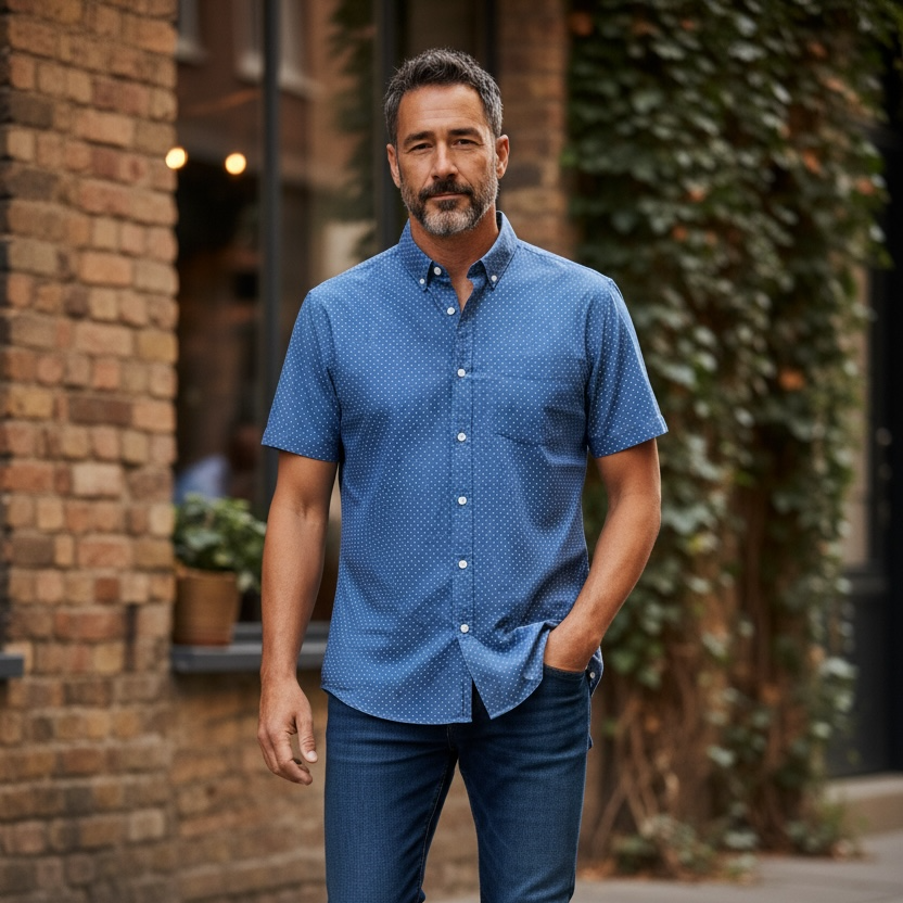 JD Buck Moonlight Blue Short Sleeve Shirt