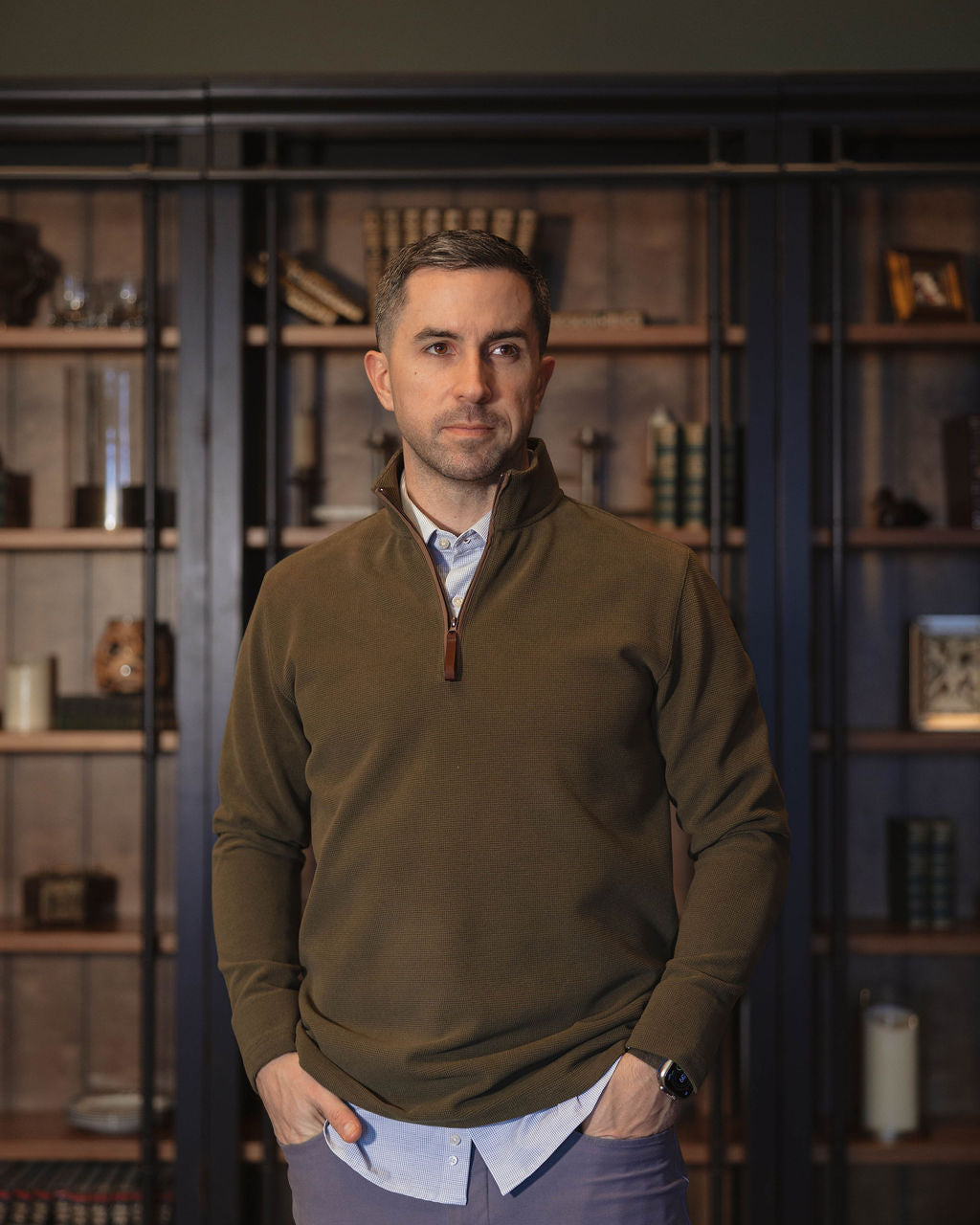 JD Buck Olive Waffle 1/4 Zip (Copy)