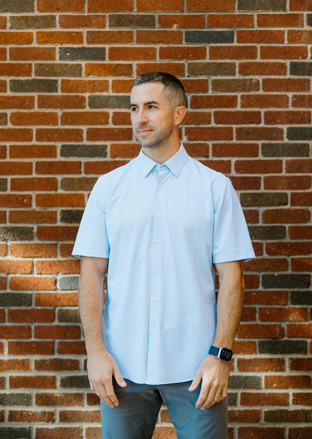 JD Buck Tropic Blue Grid SS Shirt
