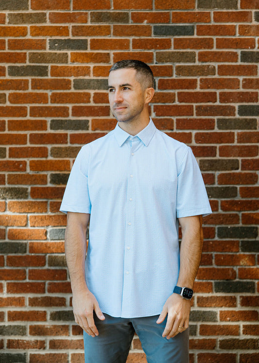 JD Buck Tropic Blue Grid SS Shirt