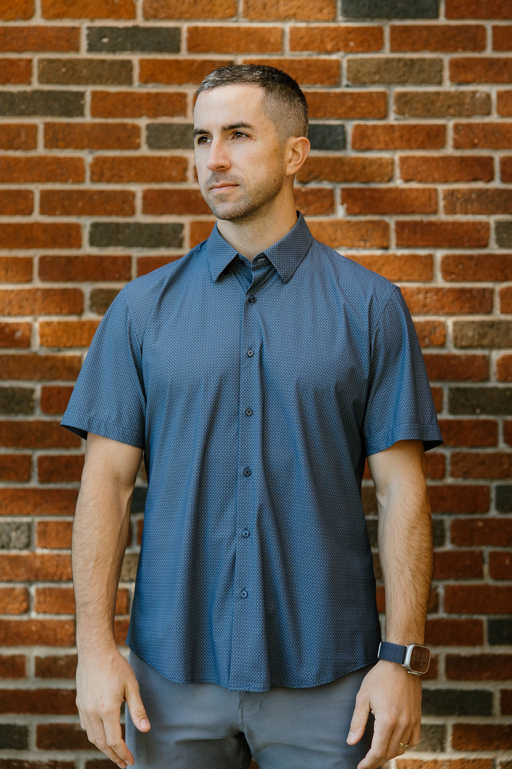 JD Buck Slate Mini Diamonds SS Shirt